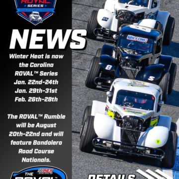 NEWS | Winter Heat is rebranded the Carolina ROVAL™️ Series and in August, The ROVAL™️ Rumble and 2027 INEX Bandolero Ro...