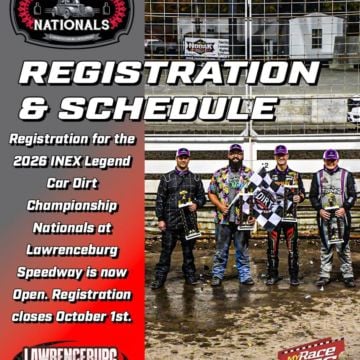 Registration and Schedule for INEX Legend Car Dirt Championship Nationals is ready! Use the link in our bio to see full ...
