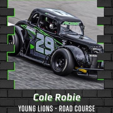 Capturing his first Legend Car national title, Cole Robie wins the 2023 INEX Young Lions Road Course National Championsh...