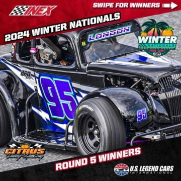 Three new faces found the checkered flag in the fifth and final round of the 2024 Winter Nationals at Citrus County Spee...