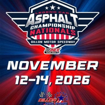 South Carolina Bound! Dillon Motor Speedway hosts Legend Car Asphalt Championship Nationals for the first time, November...