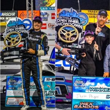 Ben and Jhett capture Open Wheel Showdown trophies at The Bullring!🏆