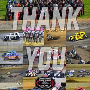 The 2026 INEX Legend Car Dirt Championship Nationals couldn't have happened without the support from every driver, crew ...