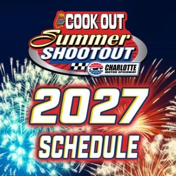 Order Up!🍔🏁🥤 The 2027 Cook Out Summer Shootout dates are fresh off the Charlotte Motor Speedway grill and ready to be...