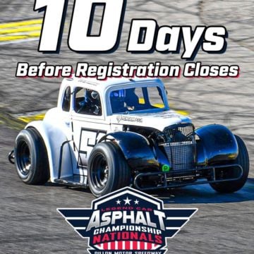 It'll be here before you know it!🌴 Driver Pass sales for Legend Car Asphalt Championship Nationals at Dillon Motor Spee...