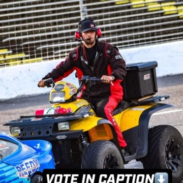 We have a substitute Quad Driver! Flagman Nick &ldquo;Bubbles&rdquo; Bronson is driving the quad. What should be his nickname?!